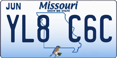 MO license plate YL8C6C