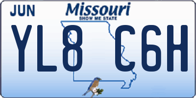 MO license plate YL8C6H