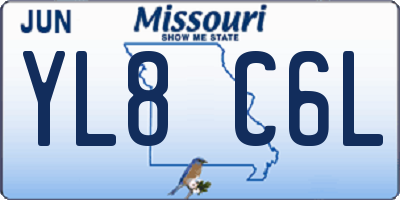 MO license plate YL8C6L