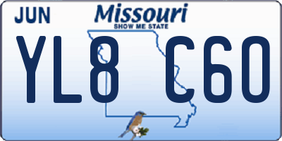 MO license plate YL8C6O