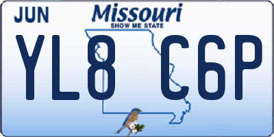 MO license plate YL8C6P