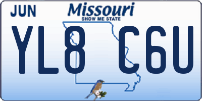 MO license plate YL8C6U