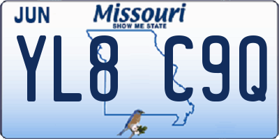 MO license plate YL8C9Q