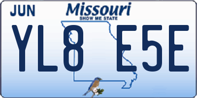 MO license plate YL8E5E