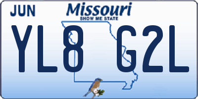 MO license plate YL8G2L