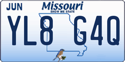 MO license plate YL8G4Q