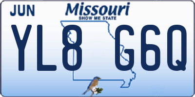 MO license plate YL8G6Q