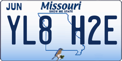 MO license plate YL8H2E