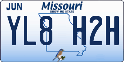 MO license plate YL8H2H