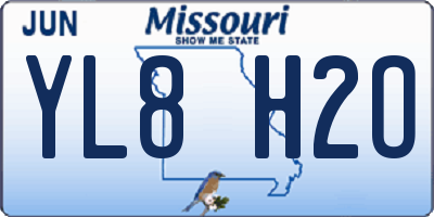 MO license plate YL8H2O