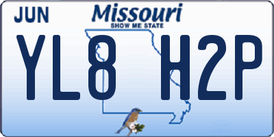 MO license plate YL8H2P
