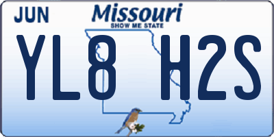 MO license plate YL8H2S