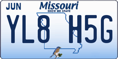 MO license plate YL8H5G
