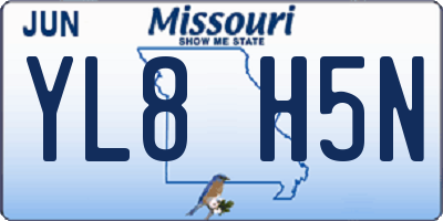 MO license plate YL8H5N