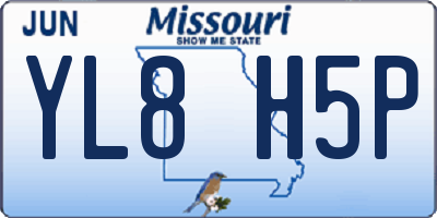 MO license plate YL8H5P