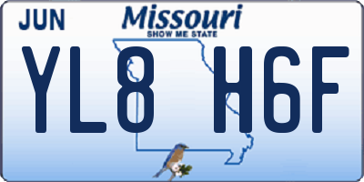 MO license plate YL8H6F