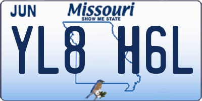MO license plate YL8H6L