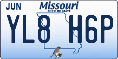 MO license plate YL8H6P