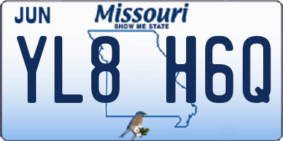 MO license plate YL8H6Q
