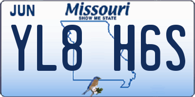 MO license plate YL8H6S