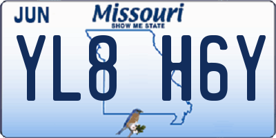 MO license plate YL8H6Y