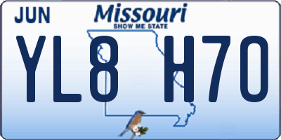 MO license plate YL8H7O