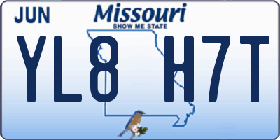 MO license plate YL8H7T