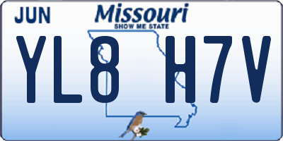MO license plate YL8H7V