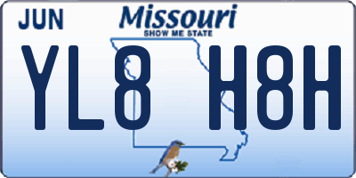 MO license plate YL8H8H