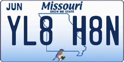 MO license plate YL8H8N