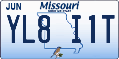 MO license plate YL8I1T