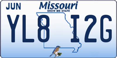 MO license plate YL8I2G