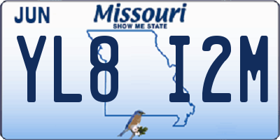 MO license plate YL8I2M