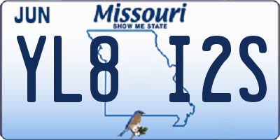 MO license plate YL8I2S