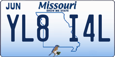 MO license plate YL8I4L
