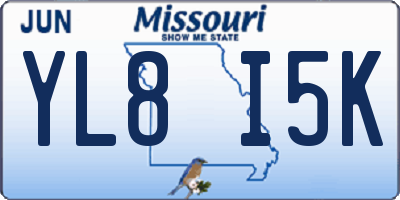 MO license plate YL8I5K