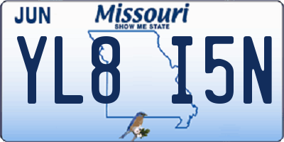 MO license plate YL8I5N