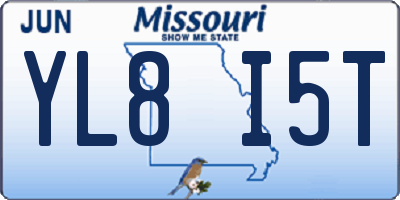 MO license plate YL8I5T