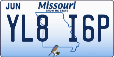 MO license plate YL8I6P