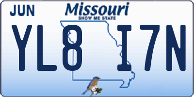 MO license plate YL8I7N