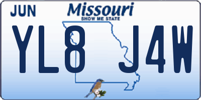 MO license plate YL8J4W