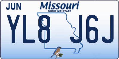 MO license plate YL8J6J