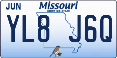 MO license plate YL8J6Q