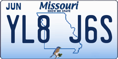 MO license plate YL8J6S