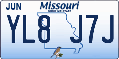 MO license plate YL8J7J
