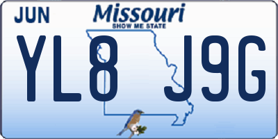 MO license plate YL8J9G