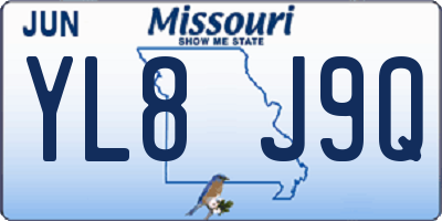 MO license plate YL8J9Q