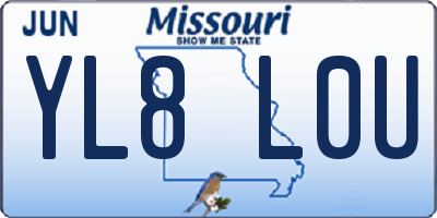 MO license plate YL8L0U