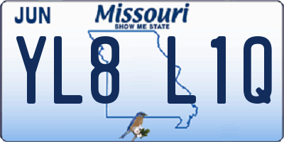 MO license plate YL8L1Q