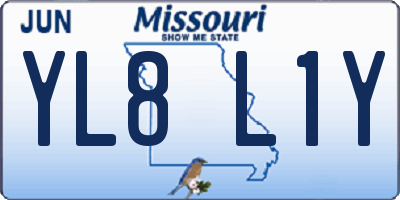 MO license plate YL8L1Y